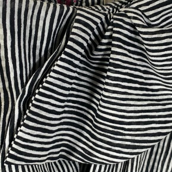 Rachel Roy Black White Stripe Mini Sheath Dress Sleeveless Sundress Small - Picture 10 of 13